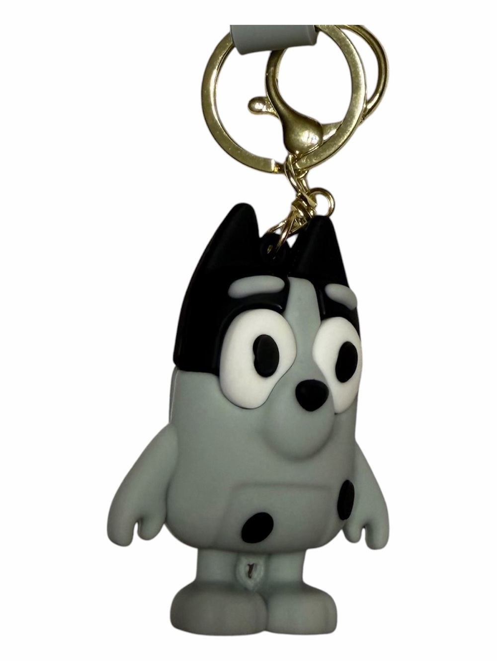 Cute Gray Cartoon Dog Keychain/ wristlet Muffin from Bluey